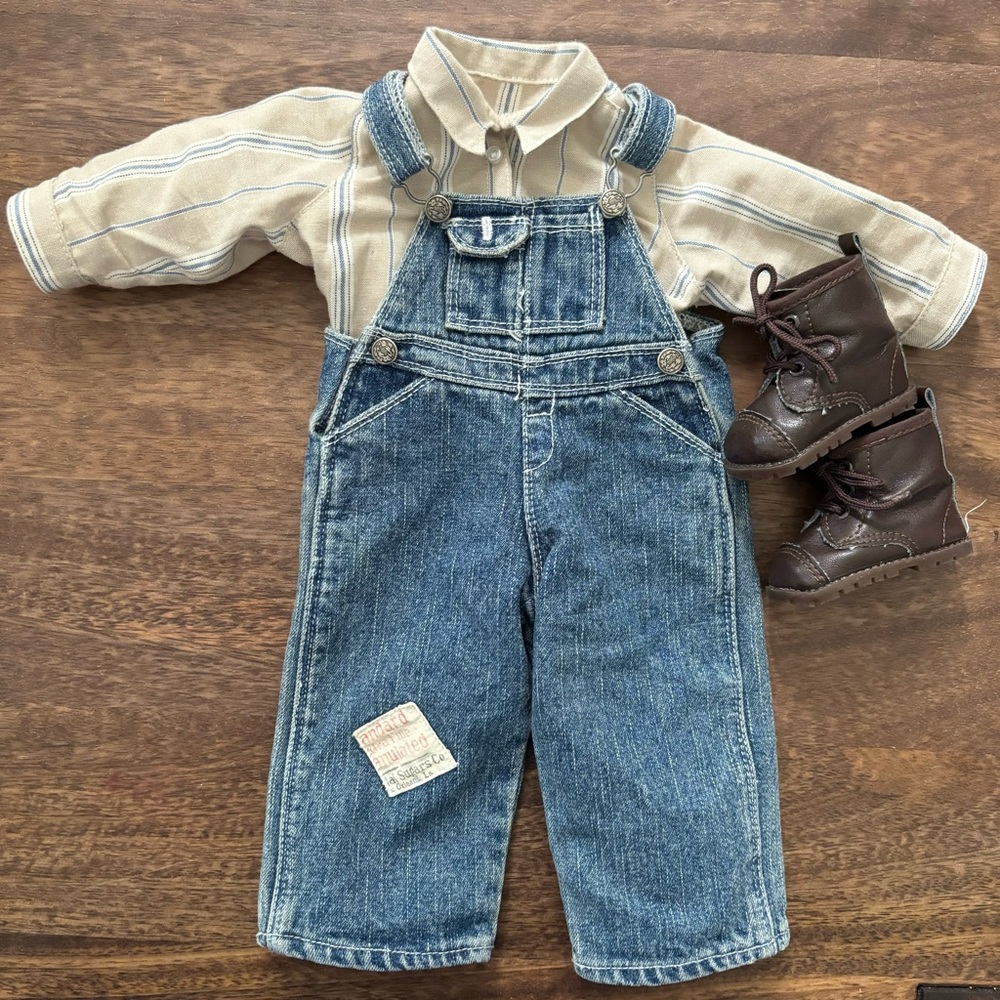 AMERICAN GIRL Kit’s Overall Outfit and Work Boots - No Hat